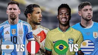 Brazil Vs Uruguay  Argentina Vs Peru  World cup 2026 Qualifiers footalks573 [upl. by Anem]