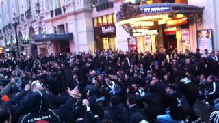 PAOK fans in Piccadilly Square [upl. by Ehcram]