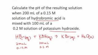 pH calculation neutralization reaction [upl. by Dorella557]