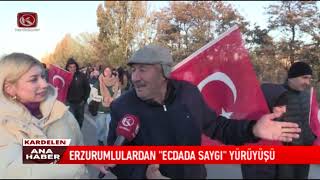 Kardelen TV  ERZURUMLULARDAN “ECDADA SAYGI” YÜRÜYÜŞÜ [upl. by Colon]