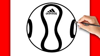 HOW TO DRAW ADIDAS SOCCER BALL LIKE A PRO  DRAWING STEP BY STEP [upl. by Mar]