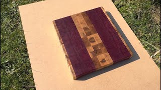 End grain cutting board made from purple heart 💜💜 4k [upl. by Amsirac]