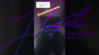 Juvana amp Juval name signature 🥰sign juvana juval shorts karuthapenne HeartTouchingMelodies [upl. by Lole]