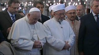 Papa oggi e domani a Istanbul in preghiera nella Moschea [upl. by Noslen73]