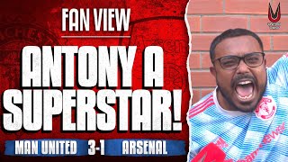 Antony A Superstar  Man United 31 Arsenal  Fan View PLANETFAZ [upl. by Oletha]