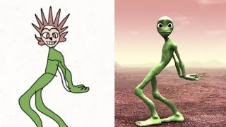 Dame Tu Casita Song Funny Drawing Meme  😄 Ei Chombo  Alien Dance [upl. by Dann79]