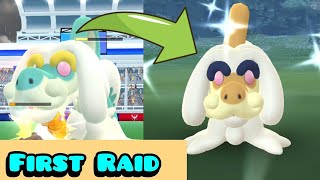 Shiny Dampa  First Raid  Pokémon Go [upl. by Burn868]