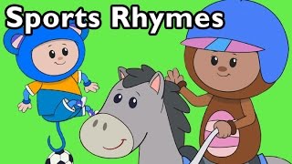 Sports Rhymes  Nursery Rhymes from Mother Goose Club [upl. by Ecnerret]