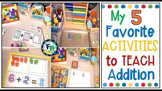 My 5 Favorite Activities to Teach Addition PreK Kinder Grade 1 kindergarten additionforkids [upl. by Ahcsap]