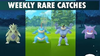 Pokemon go rare weekly catches compilation [upl. by Lucia]