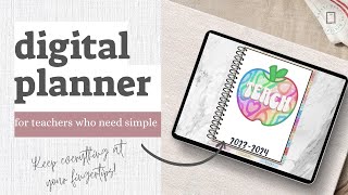 Digital Teacher Planner Best Planner for Teachers Ipad planner Goodnotes Planner Back To School [upl. by Ssidnac]