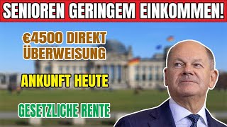 Dringend €4500 Einzahlungen HEUTE Einmalige Zahlungen Gesetzliche Rentenversicherung Renten Update [upl. by Nahc873]