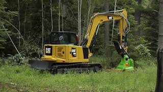 Testing out our new AFE RDM34EXH disc mulcher on a Caterpillar 309 [upl. by Nitsud526]