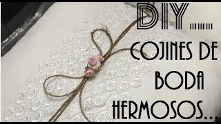 DIY COMO HACER COJINES FACILES PARA BODA Tutorial paso a paso [upl. by Neram]