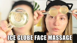 ICE GLOBES FACE MASSAGE [upl. by Folger721]