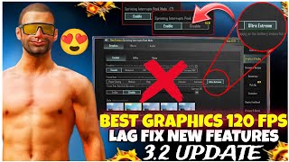 32 UPDATE NO MORE LAG🔥NEW BEST GRAPHICS SETTING 120 FPS❤LOWEND amp HIGH DEVICE BGMI 32 NEW FEATURES [upl. by Zoller888]