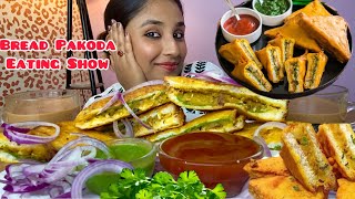 Eating amp Cooking Bread Pakoda😋Food ShowMukbang ​⁠GulliblePoulami [upl. by Nyrrad35]