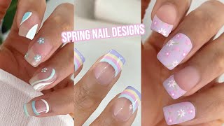 TRENDY SPRING NAIL IDEAS  spring nail art compilation using gel nail polish at home 2023 [upl. by Perdita]