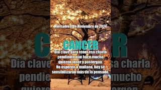 06 Noviembre 2024 TAROT CANCER HOY PUEDE SER ❤️ AMOR ❤️ tarot cancer horoscopo [upl. by Cherrita]