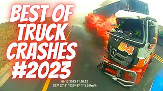 BEST OF TRUCK CRASHES 2023 CRASHES ROAD RAGE BRAKE CHECK DRIVING FAILS INSTANT KARMA [upl. by Macguiness]