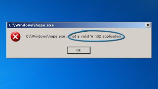 How to Fix Not a Valid Win32 Application Error [upl. by Atinaj]