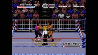 WWF Royal Rumble 93 Bret Hart vs Razor Ramon  SNES [upl. by Woermer]