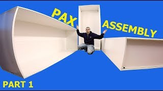 IKEA PAX Wardrobe Assembly PART 1 [upl. by Ahsinyt311]