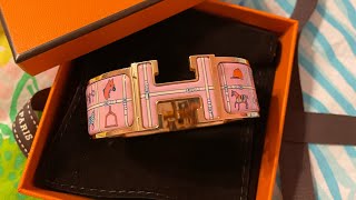 Hermes Clic Clac H Bracelet Unboxing [upl. by Ellehcyt]