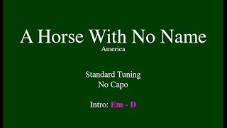 A Horse With No Name  Easy Guitar Chords and Lyrics [upl. by Akeimahs]