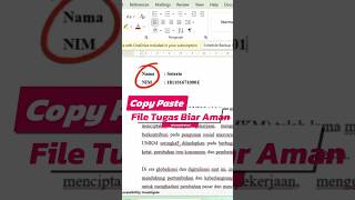 Word Trik Cara Copy Paste Tugas Supaya Aman Tidak Terdeteksi Dosen shorts word [upl. by Ducan]