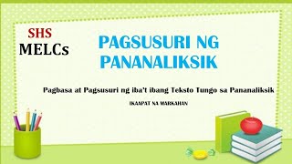 Pagsusuri ng PananaliksikAralin 1Ikaapat na KwarterTitser Juana [upl. by Radbourne]