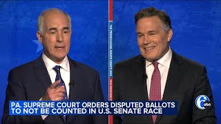 Pennsylvania Supreme Court orders counties not to count disputed ballots in US Senate race [upl. by Sykleb]