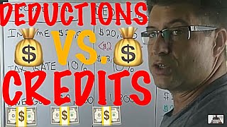 Income Tax Deductions Vs Tax Credits  Income Tax Tips 16  Deductions  Good  Credits  Better [upl. by Ardeid]