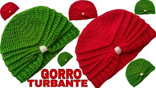 GorroTurbante para NIÑA a crochet 36 MESES paso a paso GRATIS 👒 [upl. by Gord]