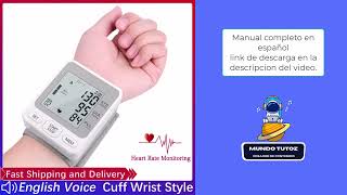 wrist electronic blood pressure monitor manual en español [upl. by Ambur]