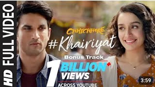 KHAIRIYAT official full song  chhichhore  sushant Shraddha  Pritam Amitabh  Arijit Singh [upl. by Pieter]