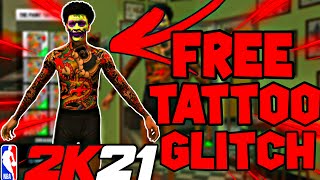 NEW NBA 2K21 FREE TATTOO GLITCH AFTER PATCH HOW TO GET UNLIMITED FREE TATTOOS IN 2K21 [upl. by Demakis277]