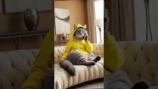 Cat call for wifi and meet him cat funny kucing memearchive funnycute like ytshorts ai [upl. by Bartie]