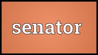 Senator Meaning [upl. by Ogir]