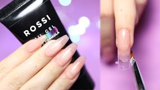 POLYGEL Coffin Nails  Rossi Nail Gel TUTORIAL [upl. by Arammat]