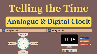 Review 3  Telling the Time in English  Analogue amp Digital Clock [upl. by Anavlys]