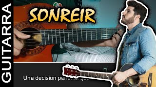 Kurt  Sonreír  Tutorial Guitarra Fácil  Letra y Acordes [upl. by Gaynor637]