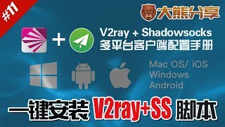 🔥【大熊分享】11 新手一键安装v2rayshadowsocks脚本科学上网Debian9UbuntuCentOS7免费vpn搭建翻墙教程多平台客户端配置手册4K秒开速度测试 [upl. by Mcnully]