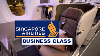 SINGAPORE AIRLINES Business Class Bangkok to Singapore Boeing 787 10 [upl. by Hegarty]