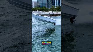 Powerboat gets big air at Haulover Inlet  Wavy Boats [upl. by Hearn503]