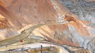 Rio Tinto Kennecott mine access road construction time lapse [upl. by Fawnia548]