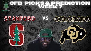 Stanford vs Colorado Picks  College Football Week 7 Predictions  MoneyPot Betting [upl. by Yoko]