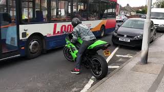 Zx6r akrapovic exhaust sound [upl. by Sialac632]