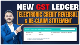 ITC Reversal amp ReClaim Statement  New GST Portal Ledger  ft skillvivekawasthi [upl. by Tia429]