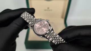 Rolex Date Just 28mm Pink Diamond Dial 279174 [upl. by Satterlee]